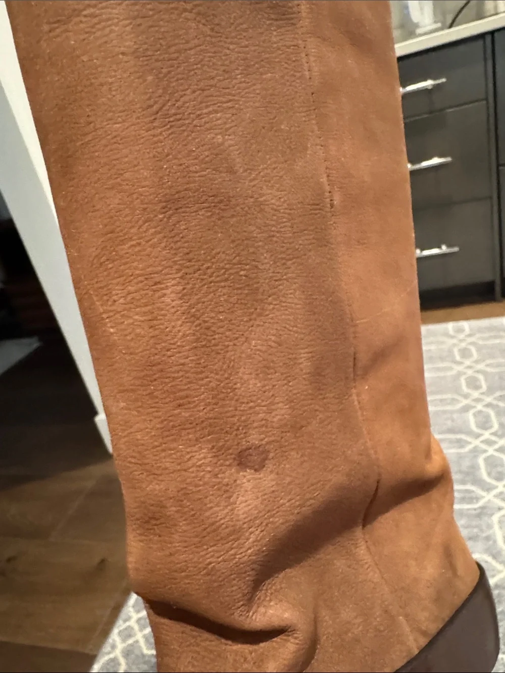 Brown Suede Over-the-Knee Boots with boot hangar included